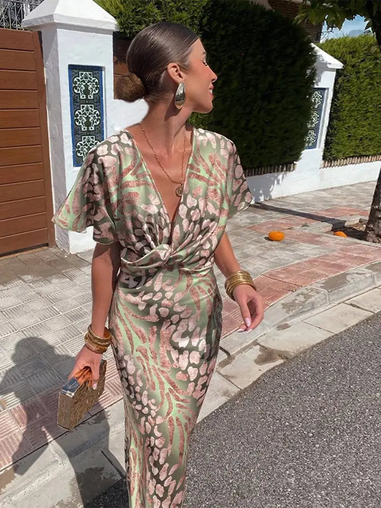CLARANDRA™ - MIDI DRESS IN COPPER