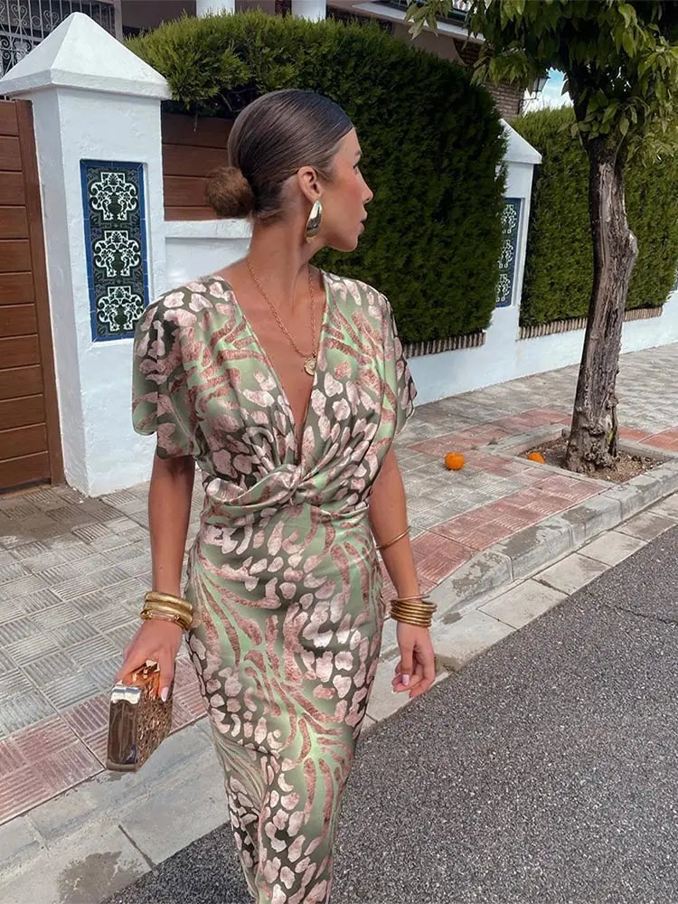 CLARANDRA™ - MIDI DRESS IN COPPER