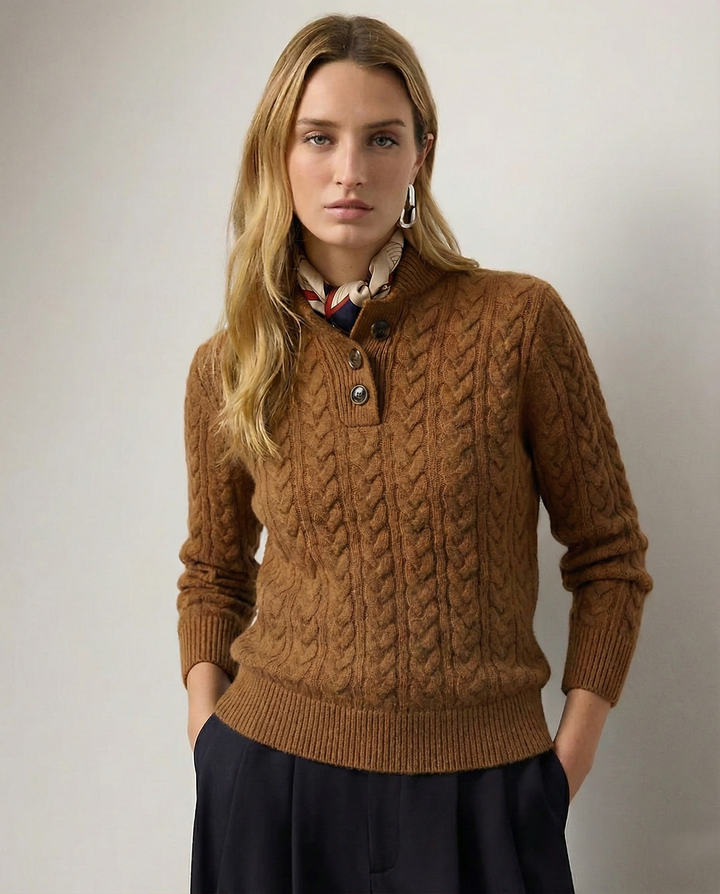 Arden Sweater with Button Front