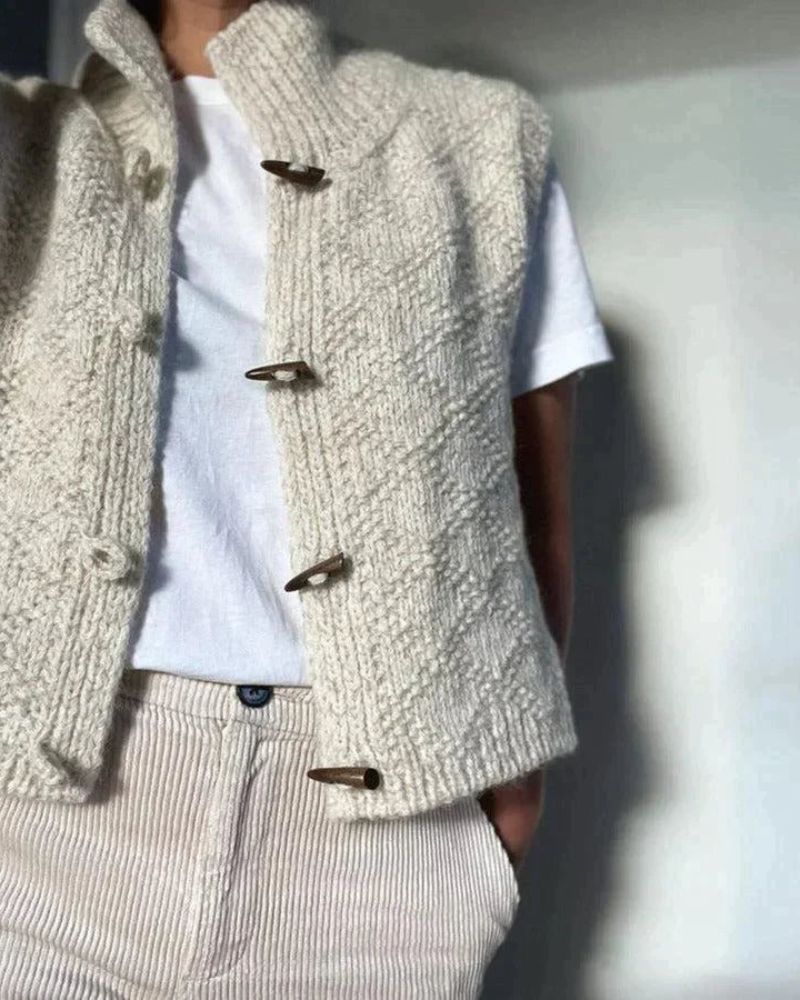 Ingrid™ - Cozy Knit Sleeveless Cardigan