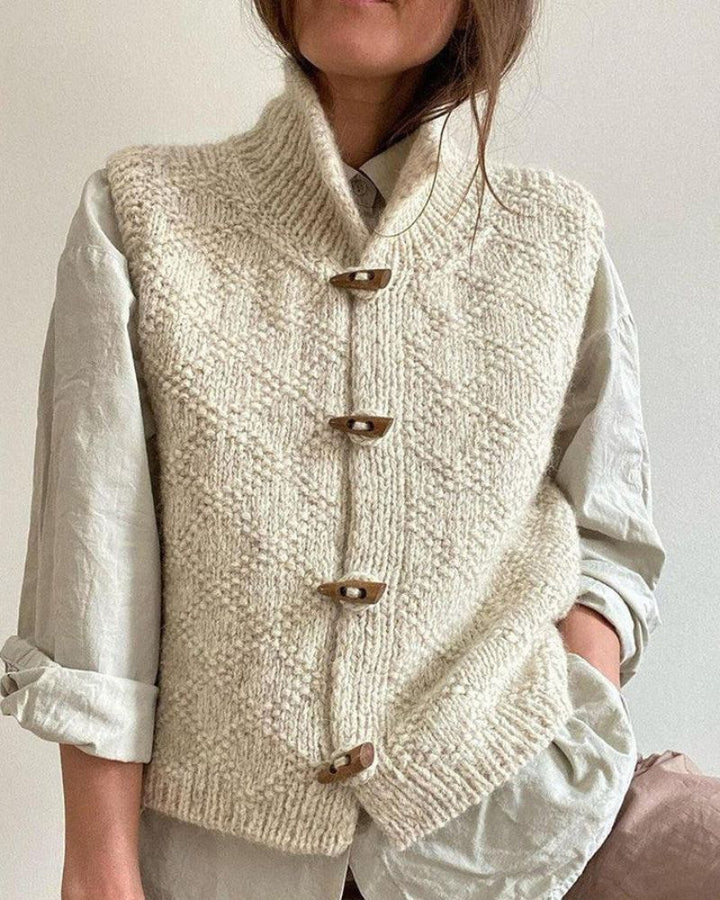 Ingrid™ - Cozy Knit Sleeveless Cardigan