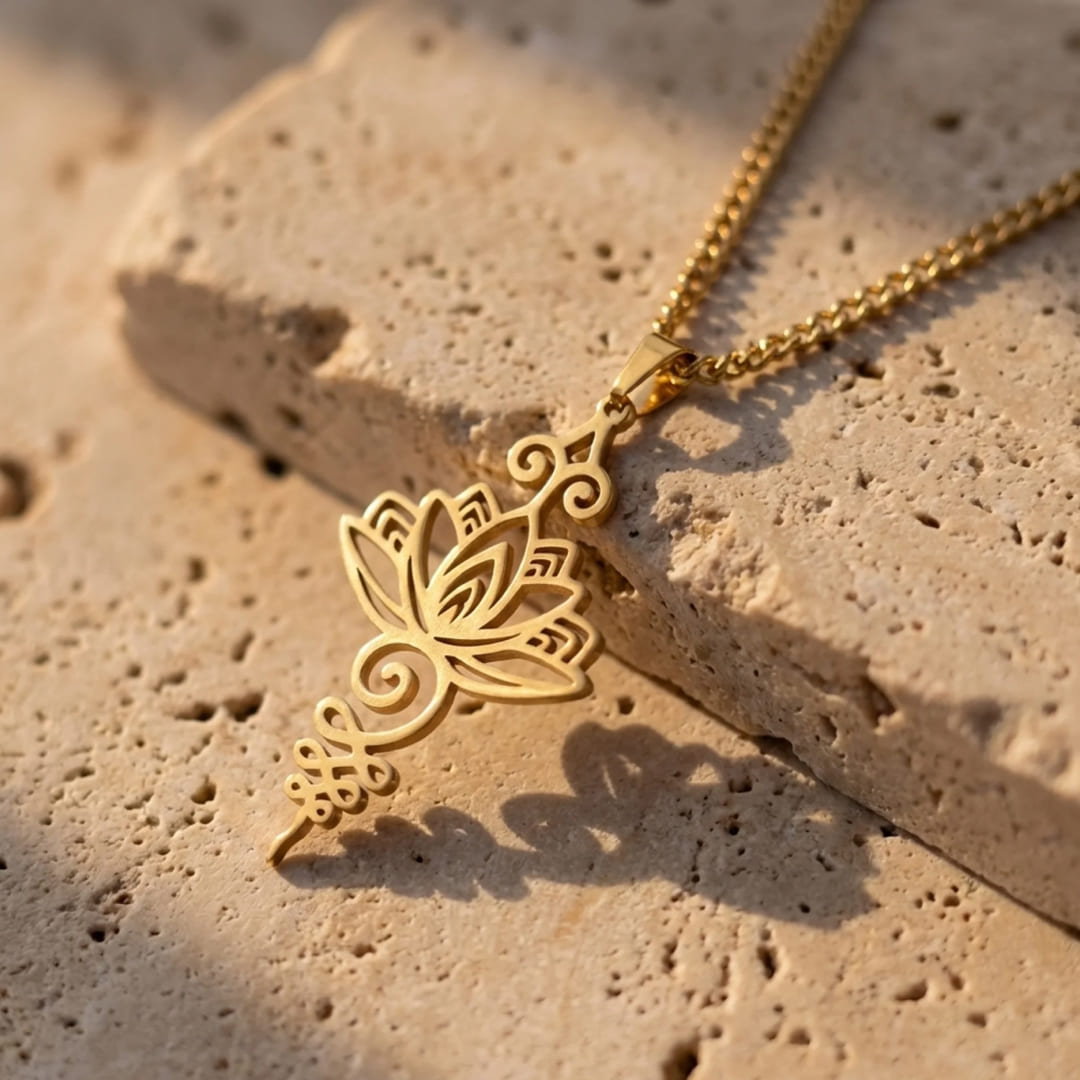 Posira Unalome Lotus Pendulum Pendant
