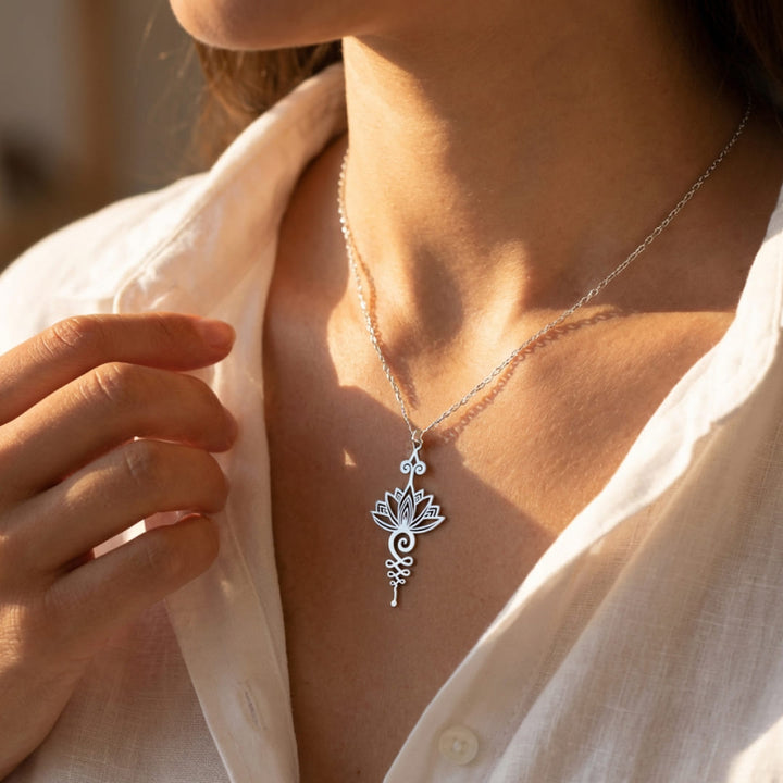 Posira Unalome Lotus Pendulum Pendant