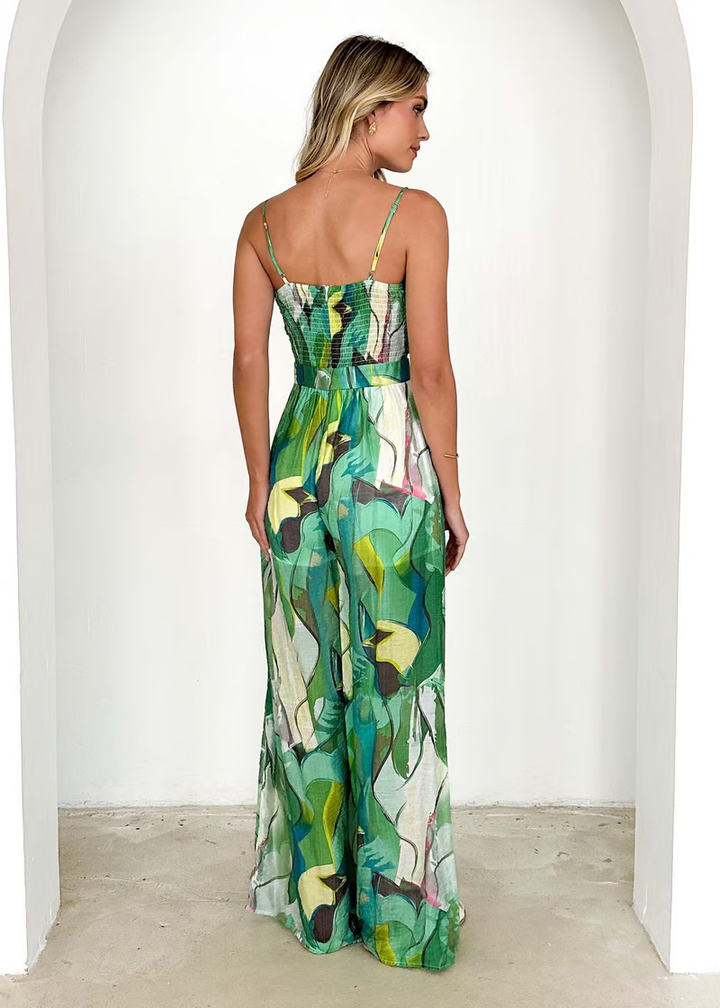 Isadora | Women's Sleeveless Cut-Out Jumpsuit with Pockets