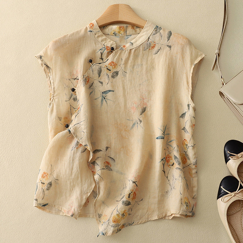 Amanda™ - Elegant Linen Top
