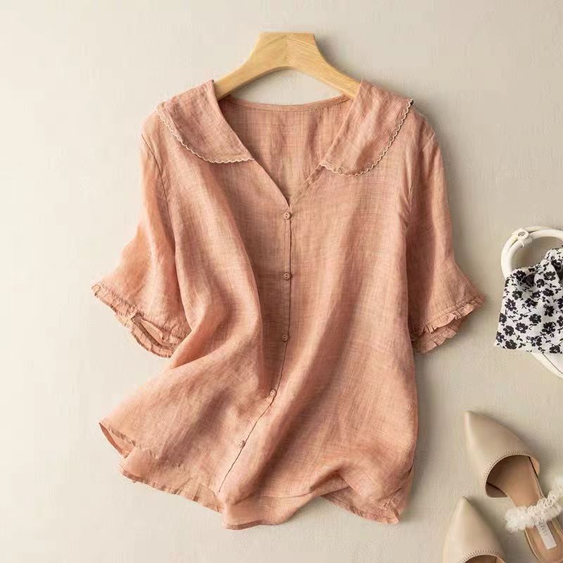Kristi™ | Retro-Inspired Blouse with Button Accents
