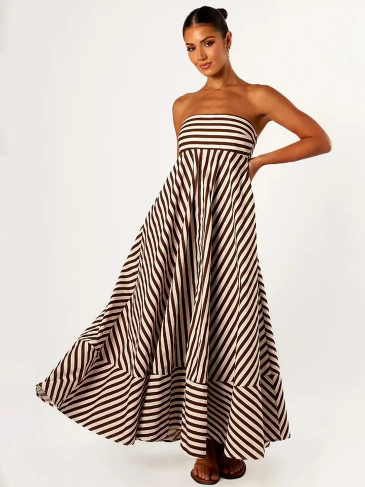 Margaux | Women's Striped Maxi Dress