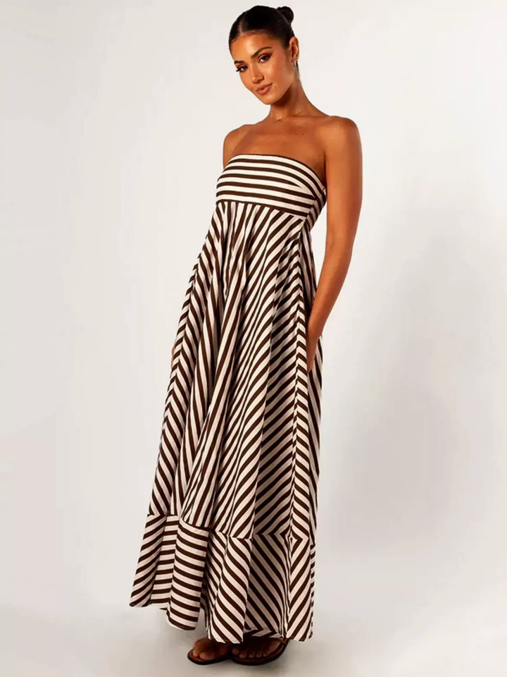 Margaux | Women's Striped Maxi Dress
