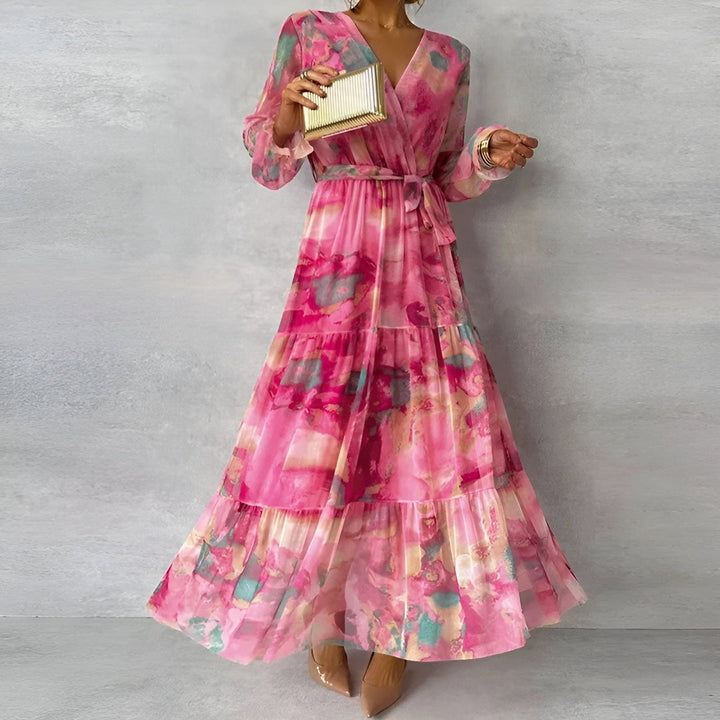 Kaelis | Chic Pleated Maxi Dress for Summer Elegance