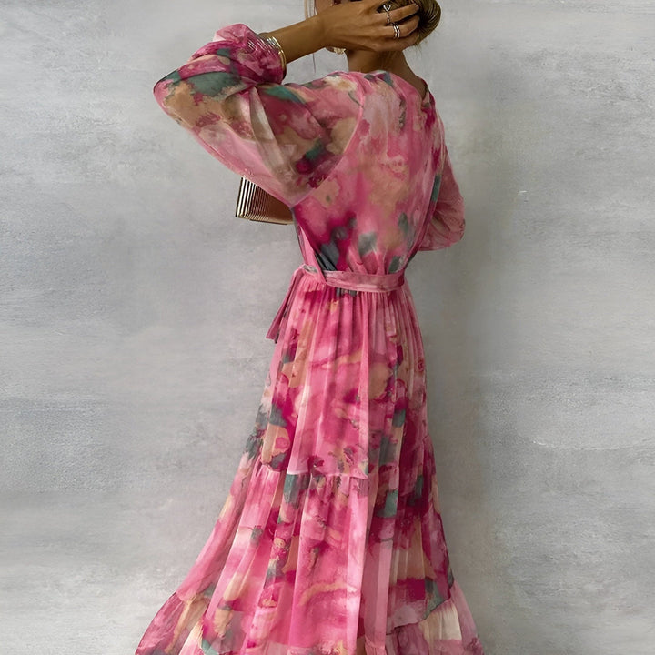 Kaelis | Chic Pleated Maxi Dress for Summer Elegance