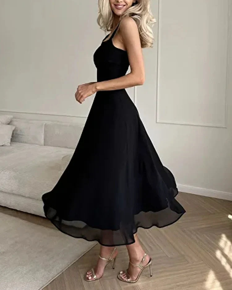 Women's Sleeveless Square Neck Maxi Dress