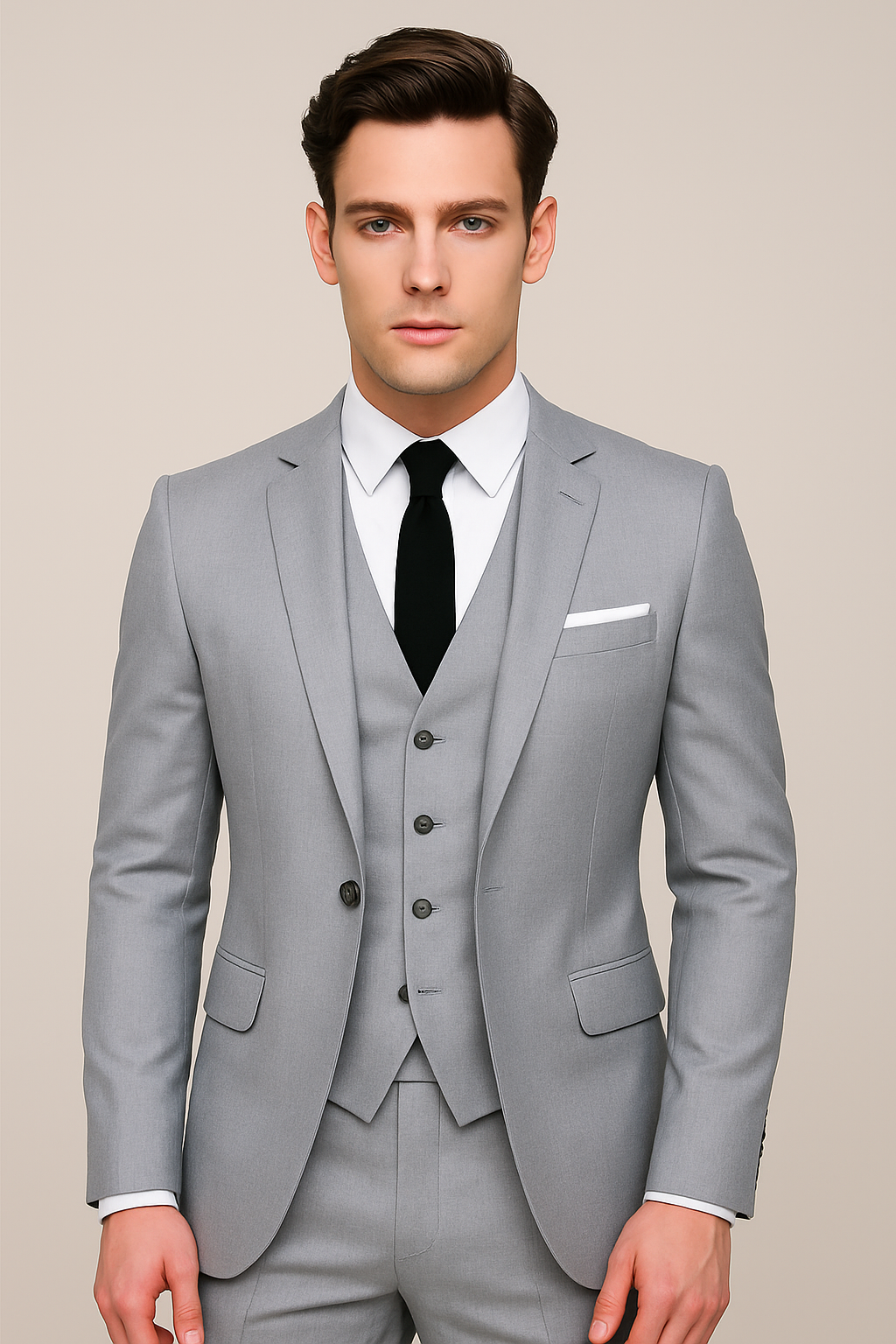 Sebastian | Men's Three-Piece Suit with Buttons