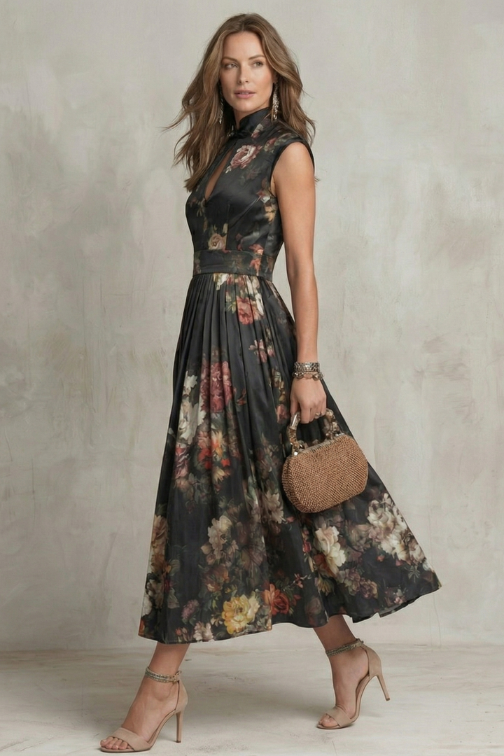 Noirelle | Women's Sleeveless Floral Midi Dress