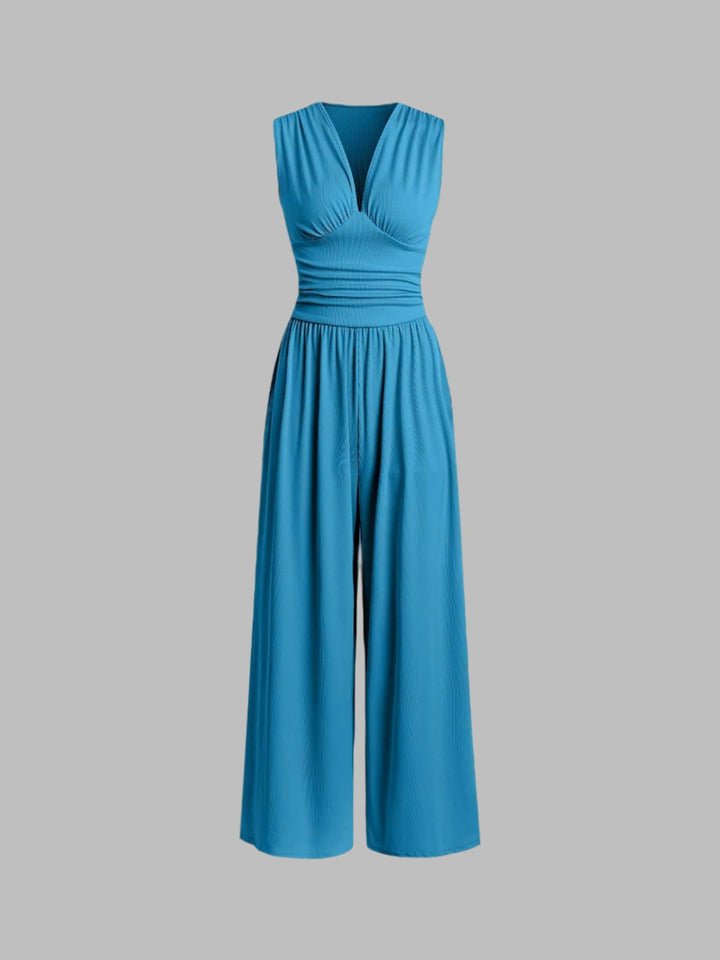CHARITY – Stylish Sleeveless Wide-Leg Jumpsuit