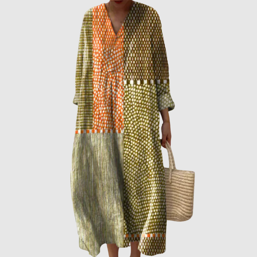 Isla | Women's Relaxed Patterned Midi Dress – Sinclair Toronto