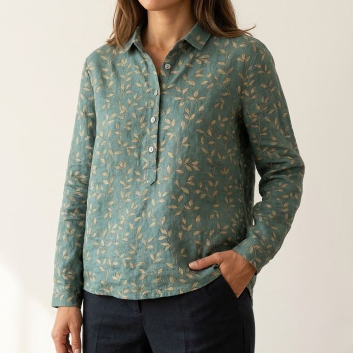 Tiziana – Patterned Linen Shirt