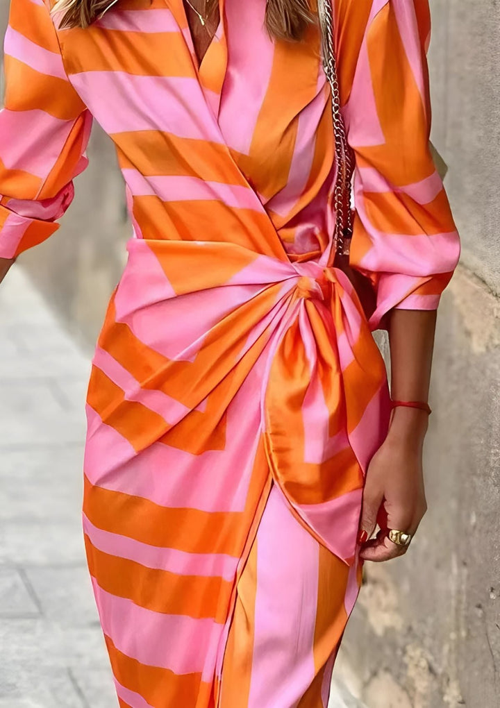 Christiana | Cross-Over Printed Dress