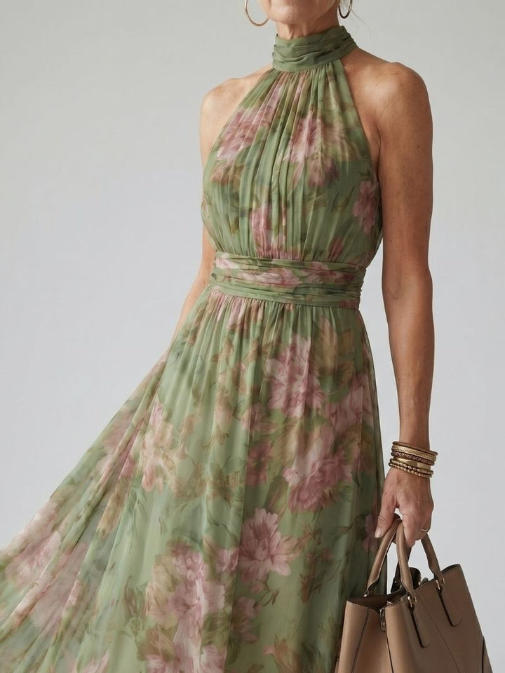 Mirelle | Women's Gathered Halter Midi Dress