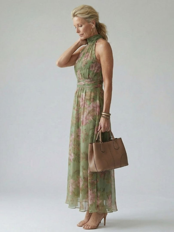 Mirelle | Women's Gathered Halter Midi Dress