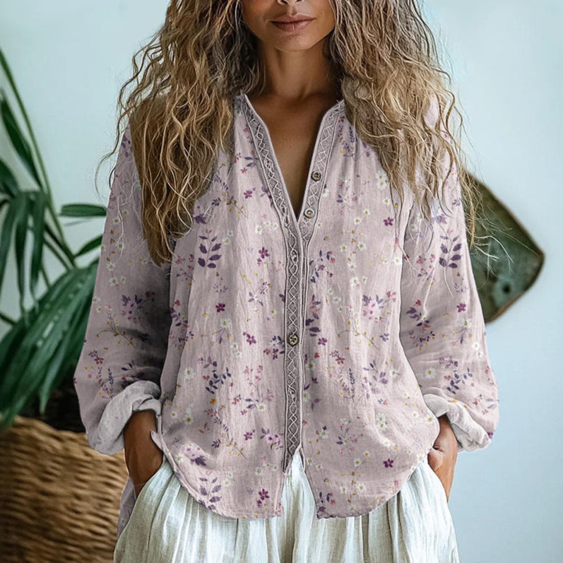 Cara™ - Vintage Leaf Blouse