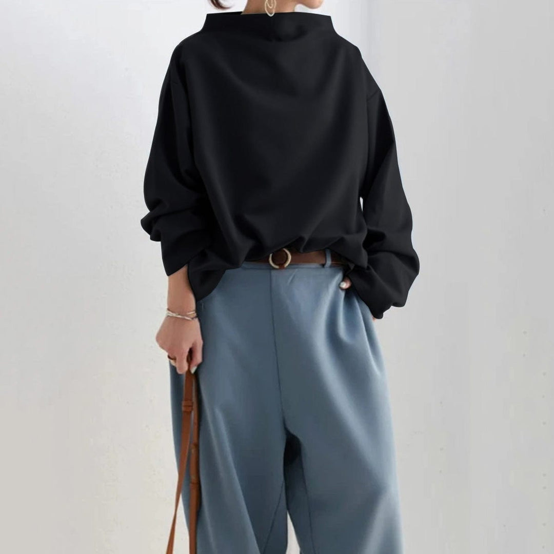 Elly™ - High-Neck Soft Knit Top