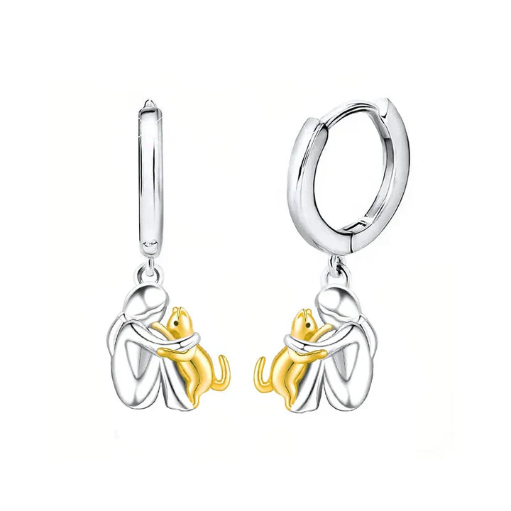 Lily™ Cat Icon Earrings with Round Closure