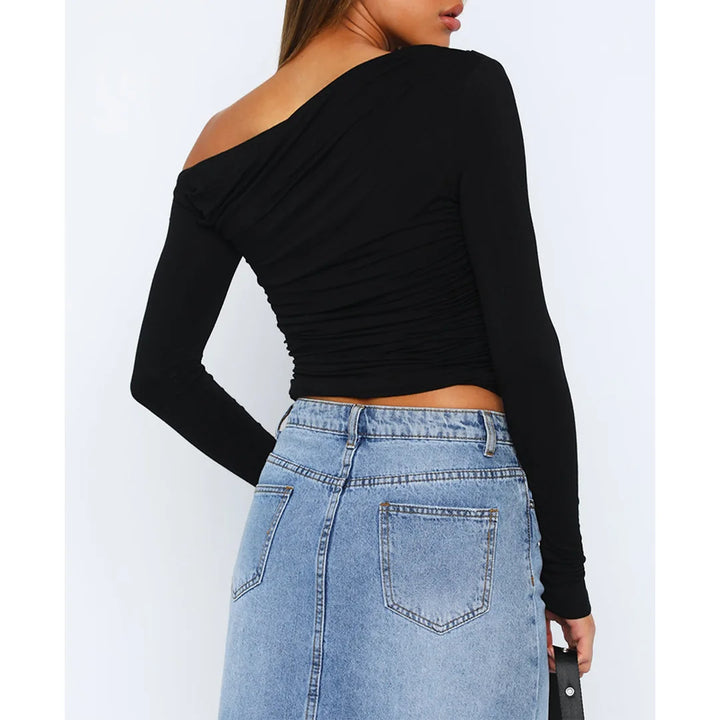 Women's Cropped Long Sleeve Top