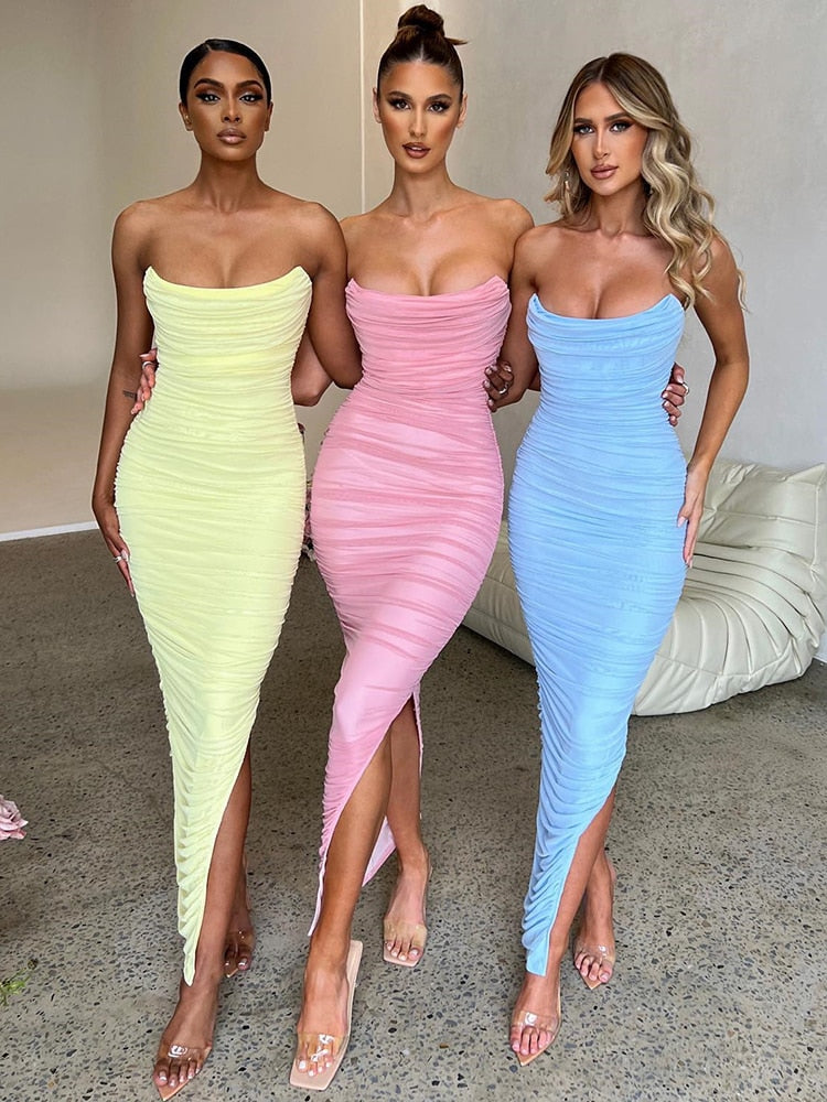 Women's Maxi Dress with Side Slit