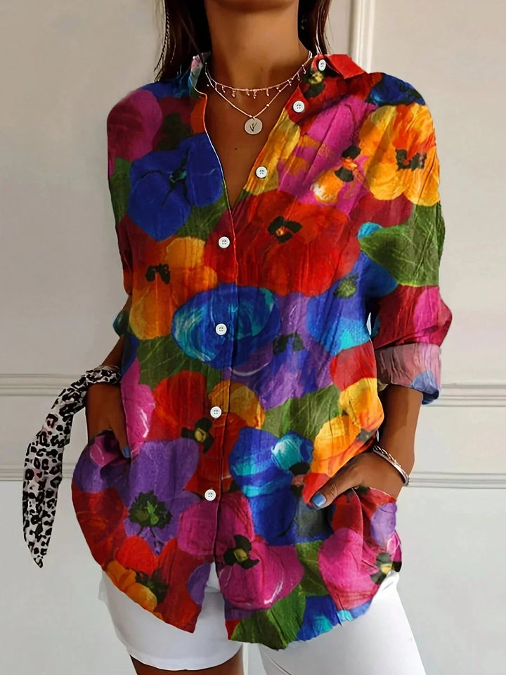 Josie™ - Colourful Artistic Printed Blouse