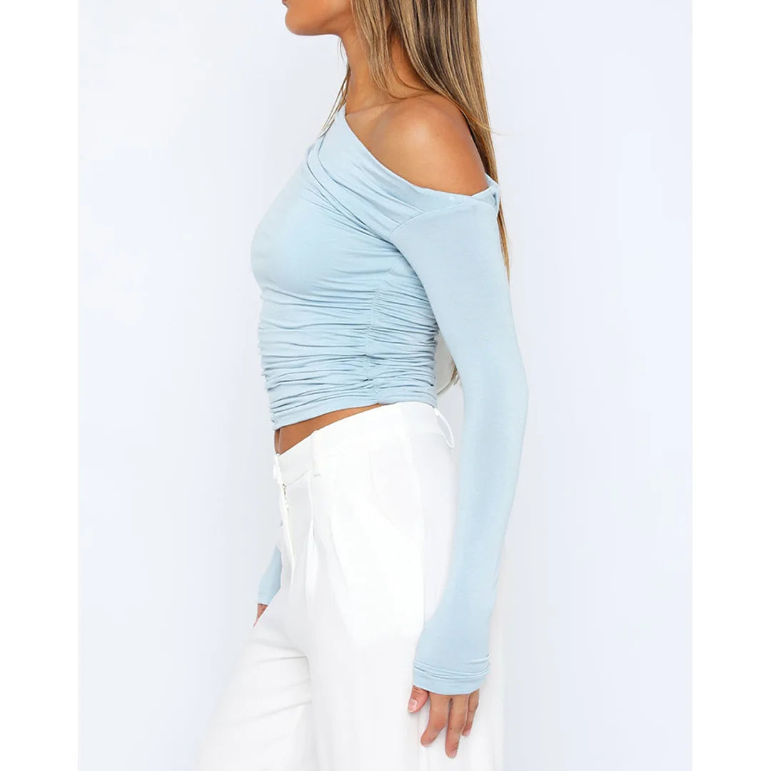 Women's Cropped Long Sleeve Top