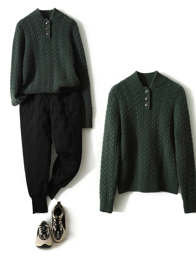 Arden Sweater with Button Front