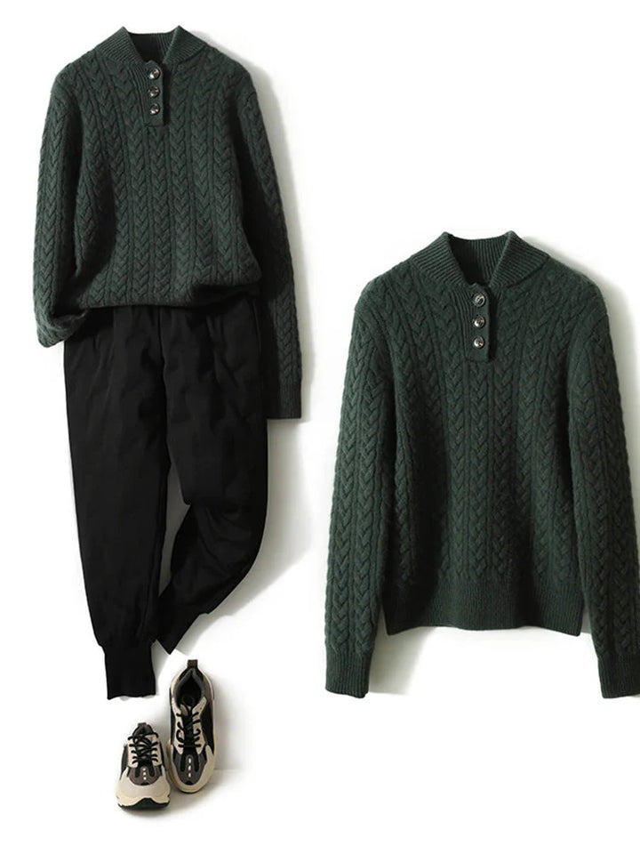 Arden Sweater with Button Front
