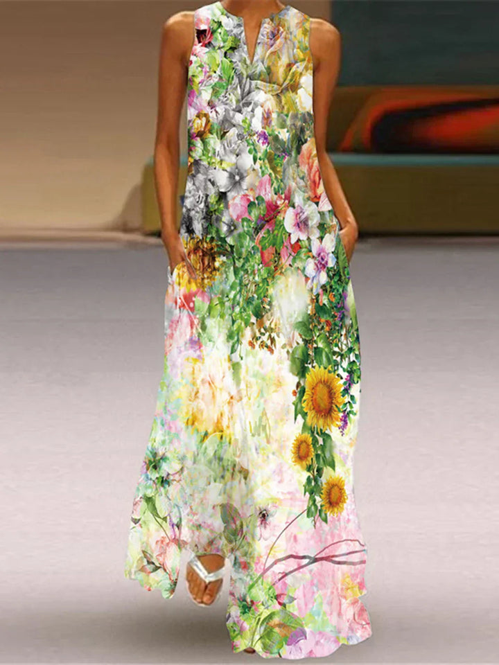 Aurelia™ A-Line Dress with Floral Butterfly Design