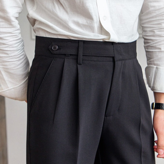 Men's Straight Leg Dress Pants with Pockets