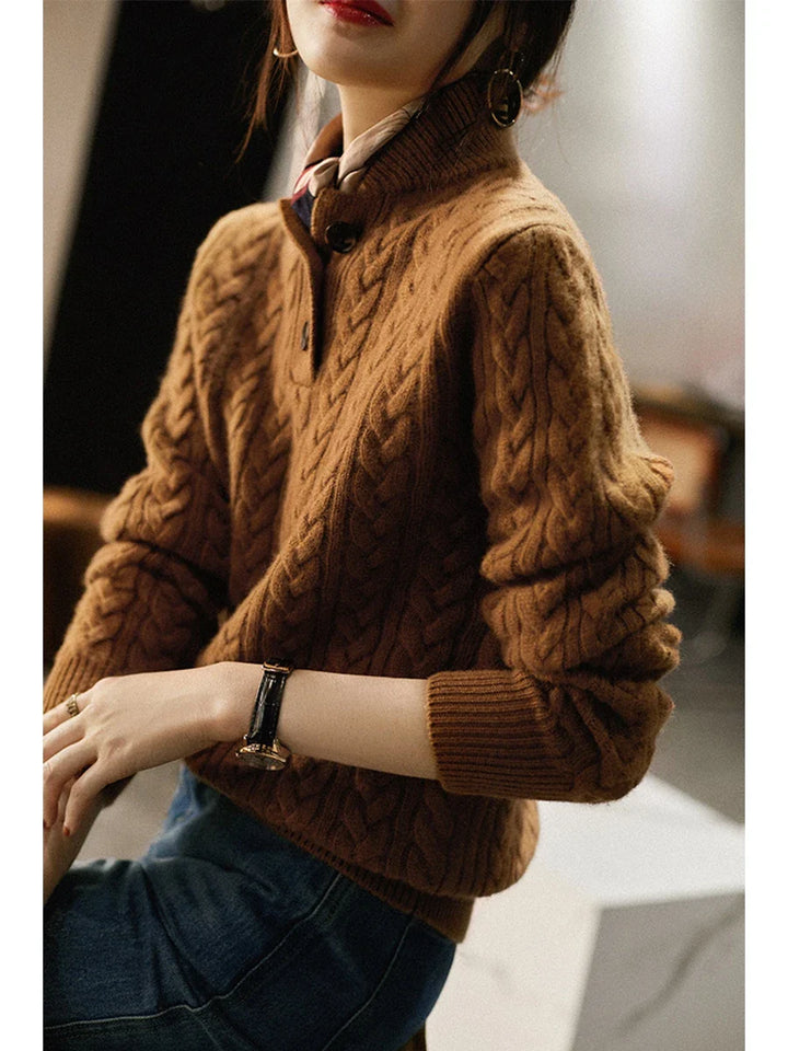 Arden Sweater with Button Front
