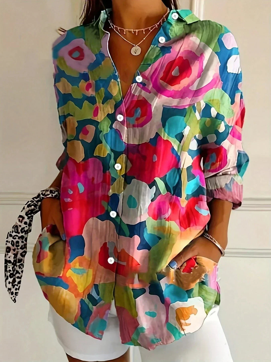 Josie™ - Colourful Artistic Printed Blouse
