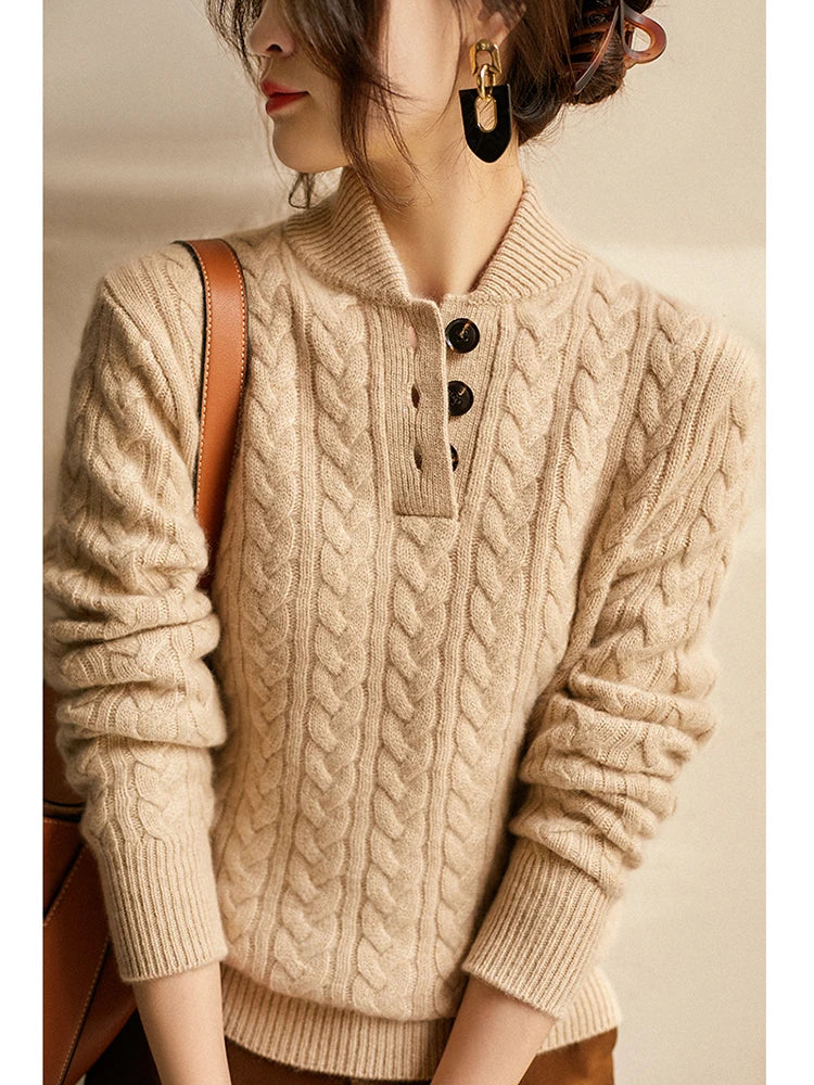 Arden Sweater with Button Front