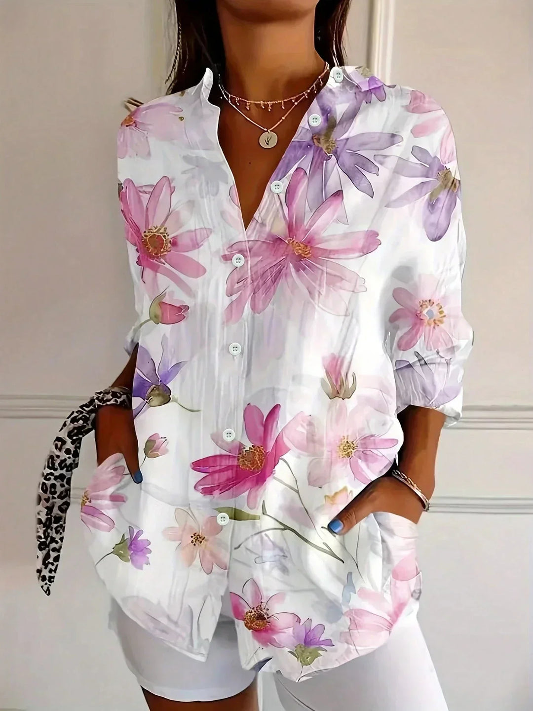 Josie™ - Colourful Artistic Printed Blouse