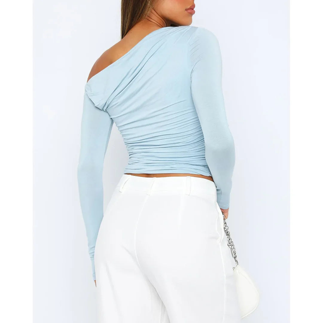 Women's Cropped Long Sleeve Top