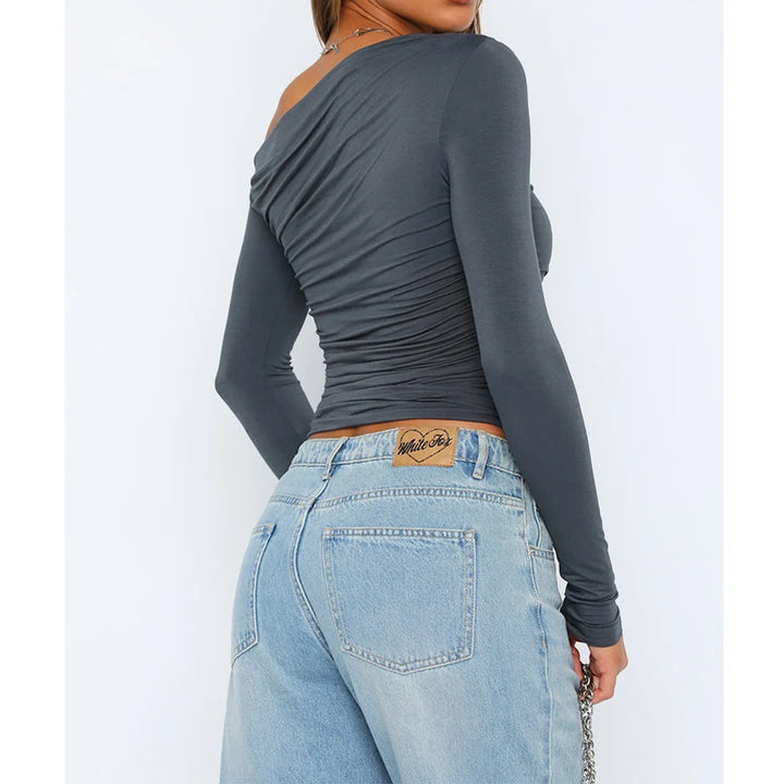 Women's Cropped Long Sleeve Top