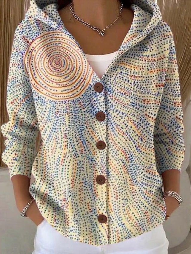Cassidy | Cozy Artistic Long Cardigan
