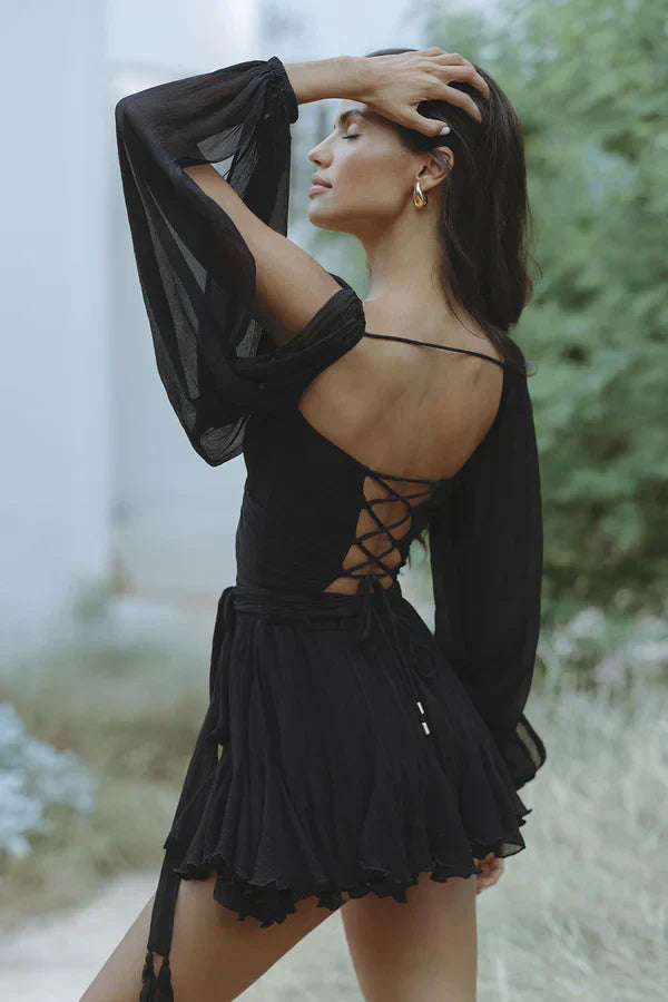 Layla™ - Stylish Balloon Sleeved Mini Dress