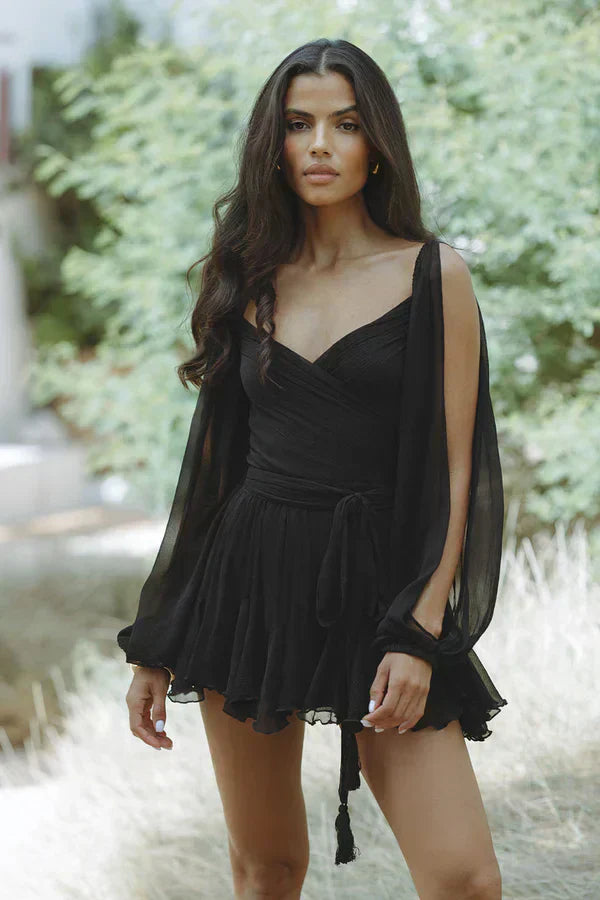 Layla™ - Stylish Balloon Sleeved Mini Dress