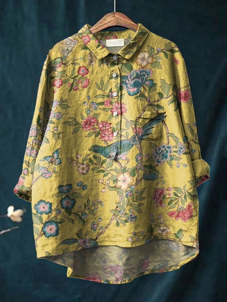 Tiziana – Patterned Linen Shirt