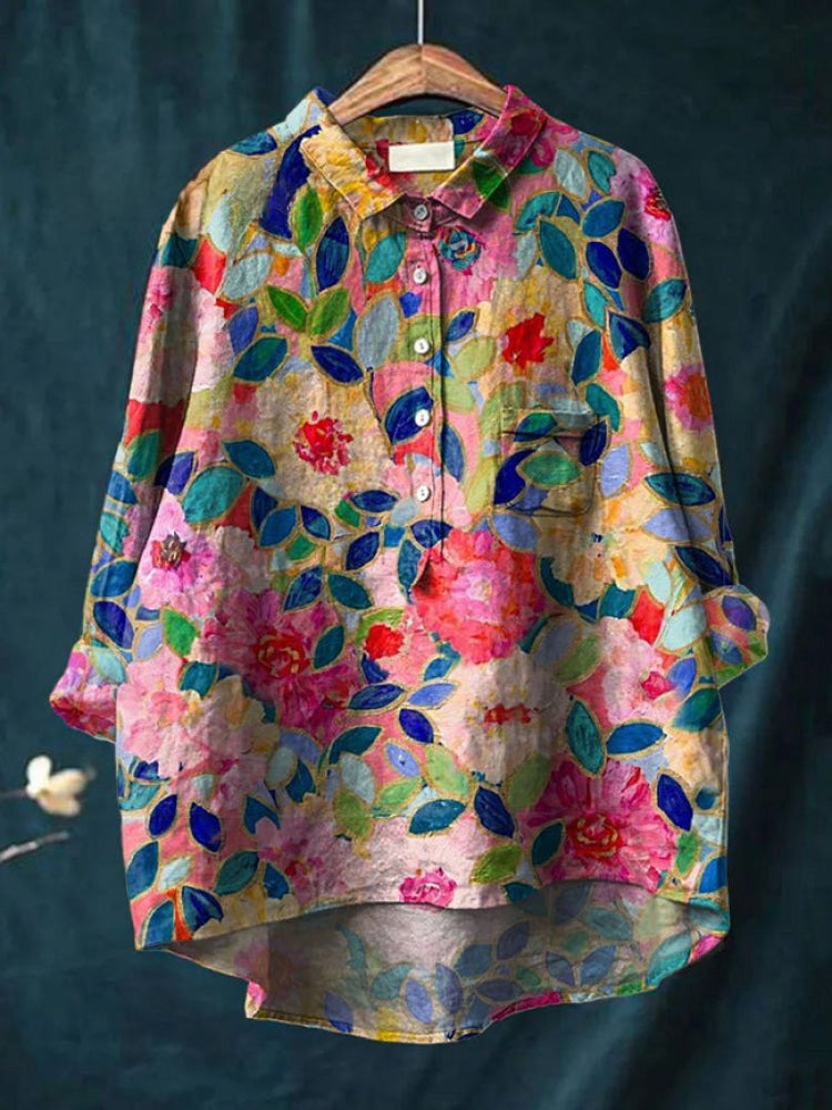 Tiziana – Patterned Linen Shirt