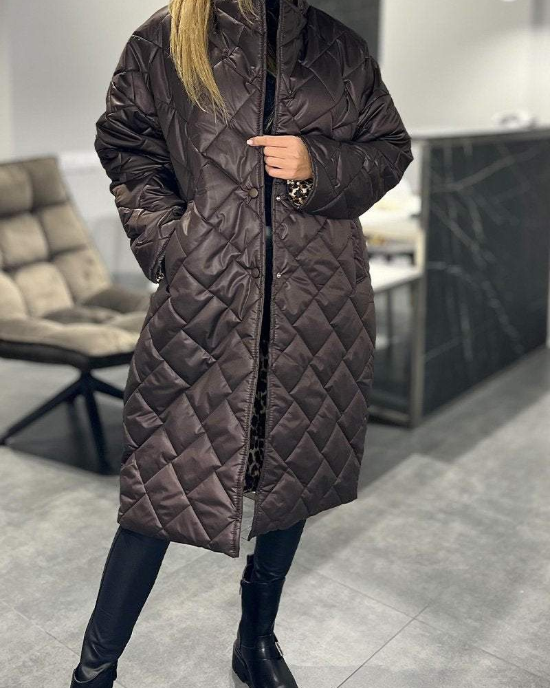 Daisy™ - Casual Mid-Length Cotton Coat with Lapels