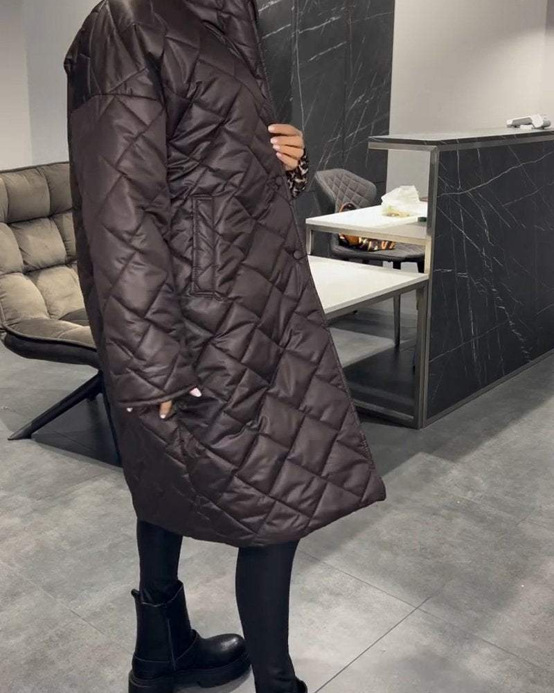 Daisy™ - Casual Mid-Length Cotton Coat with Lapels
