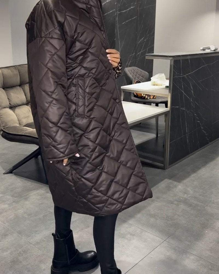 Daisy™ - Casual Mid-Length Cotton Coat with Lapels