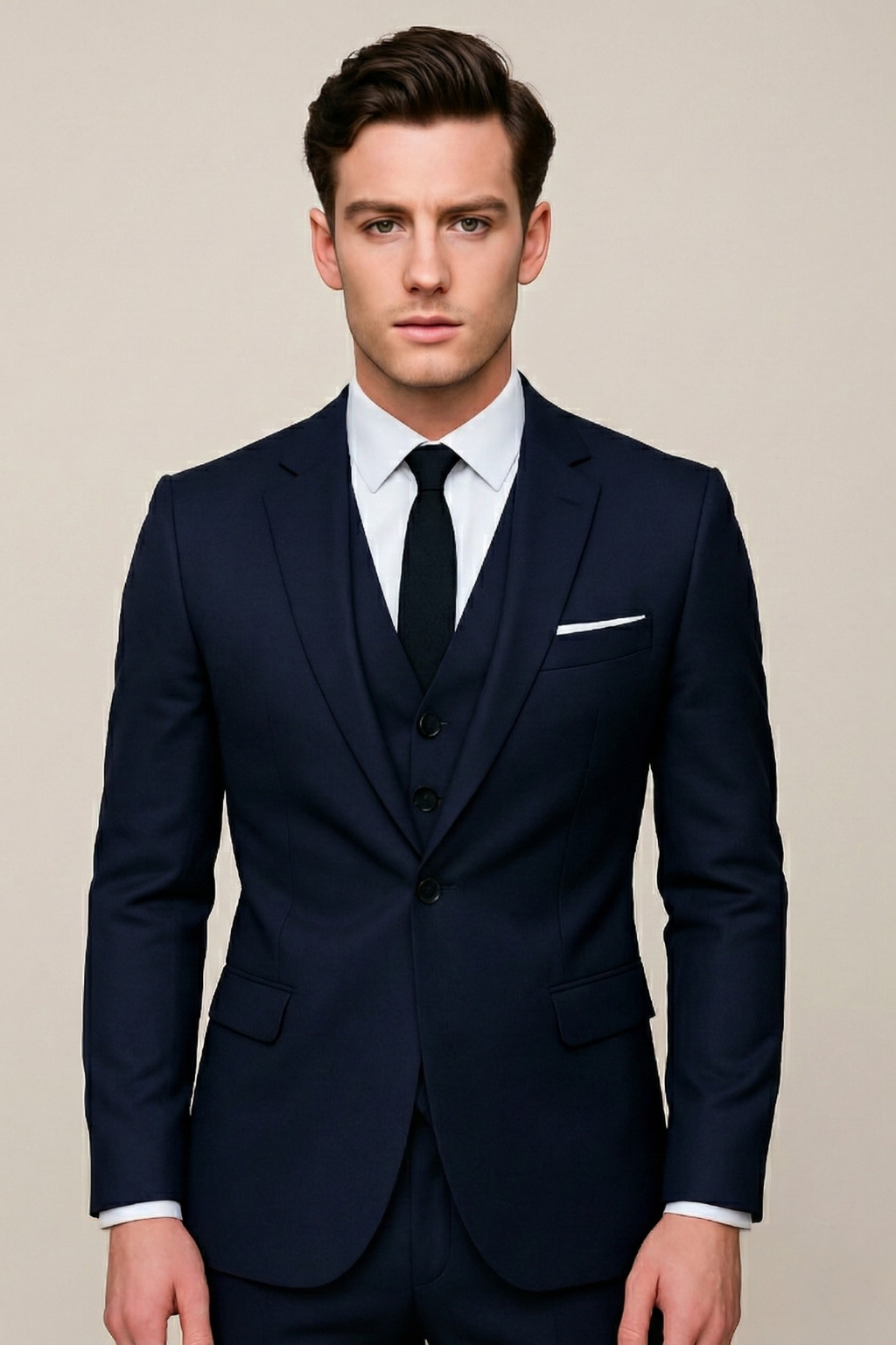 Sebastian | Men's Three-Piece Suit with Buttons