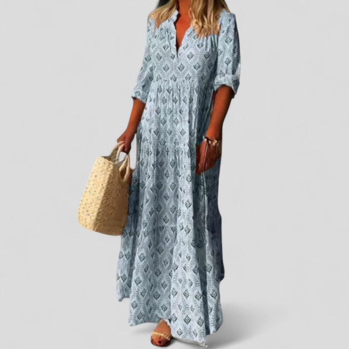 Wren | Women's V-Neck Maxi Dress with Pockets
